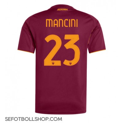 Billiga AS Roma Gianluca Mancini #23 Hemma fotbollskläder 2025-26 Kortärmad Billiga AS Roma Gianluca Mancini #23 Hemma fotbollskläder 2025-26 Kortärmad